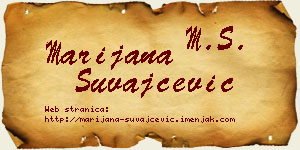 Marijana Suvajčević vizit kartica